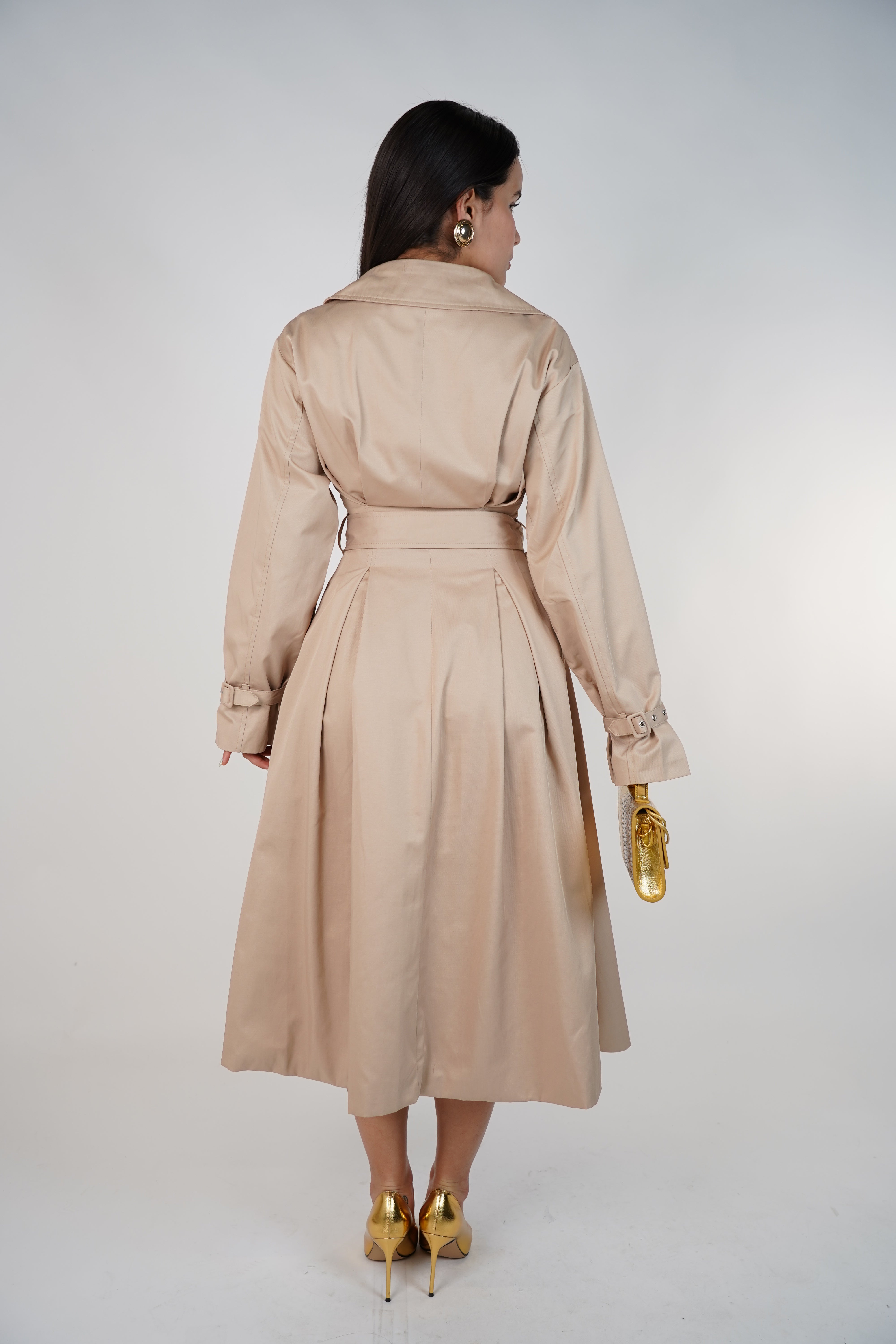 Cesira Trench Coat – Timeless Belted Midi Trench