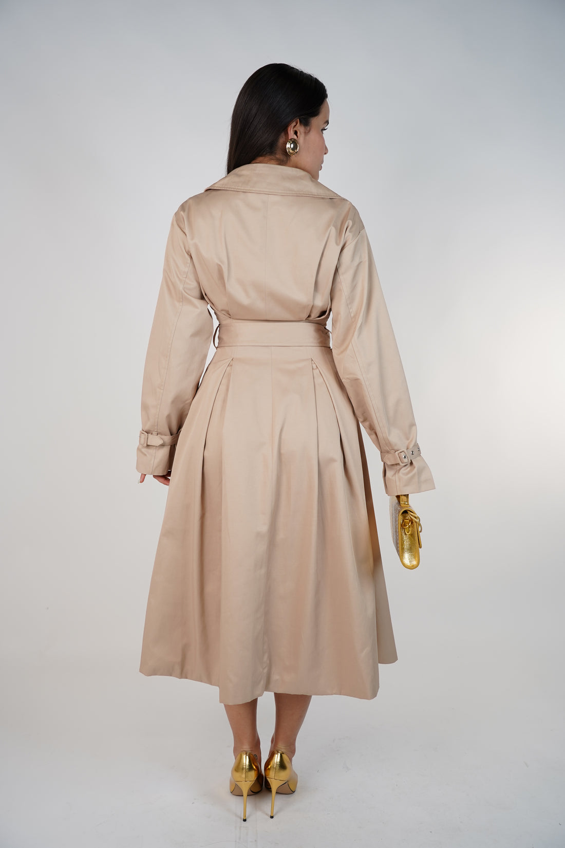 Cesira Trench Coat – Timeless Belted Midi Trench