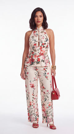 Cedar Floral Barrel Pants Set